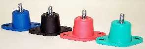 PART #: 073310301 VIB MT PAD 45# BLACK 1.25 DIA 1.75W X 3.12L X 1.25H 