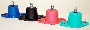 PART #: 073310401 VIB MT PAD 70# RED 1.25 DIA 1.75W X 3.12L X 1.25H 